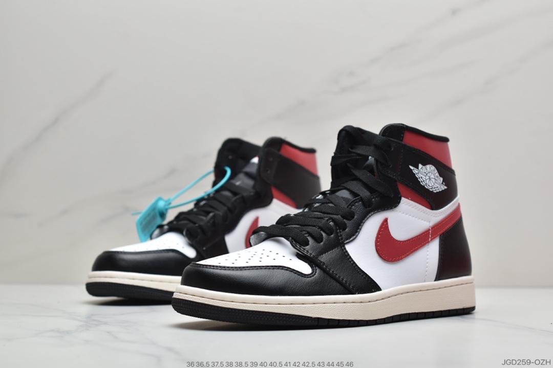 180 公司级Air Jordan 1 Retro High Black Gym Red AJ1 红勾 新黑红脚趾 555088-061