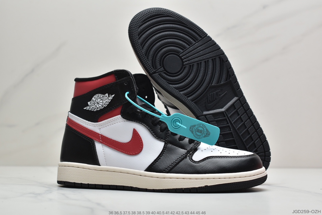 180 公司级Air Jordan 1 Retro High Black Gym Red AJ1 红勾 新黑红脚趾 555088-061