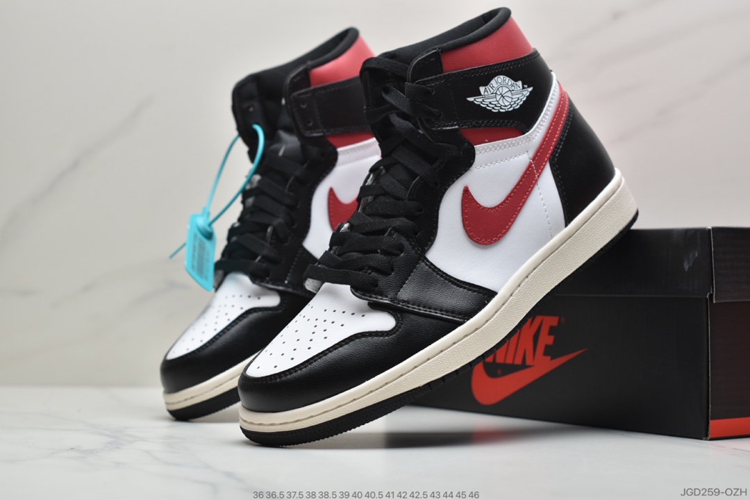 180 公司级Air Jordan 1 Retro High Black Gym Red AJ1 红勾 新黑红脚趾 555088-061