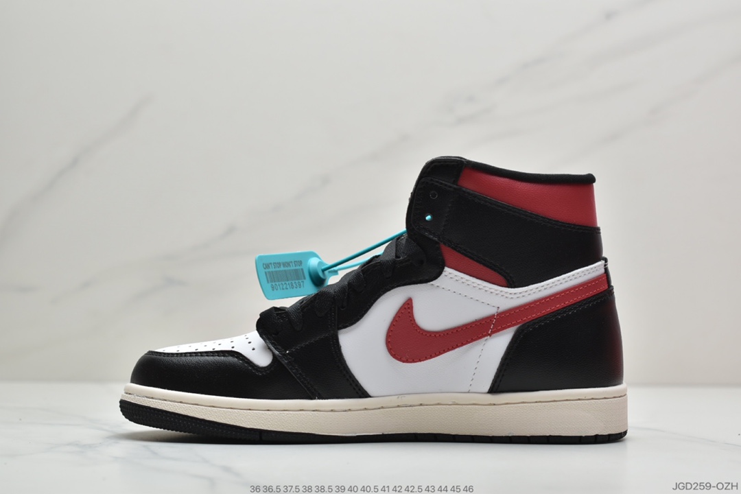 180 公司级Air Jordan 1 Retro High Black Gym Red AJ1 红勾 新黑红脚趾 555088-061