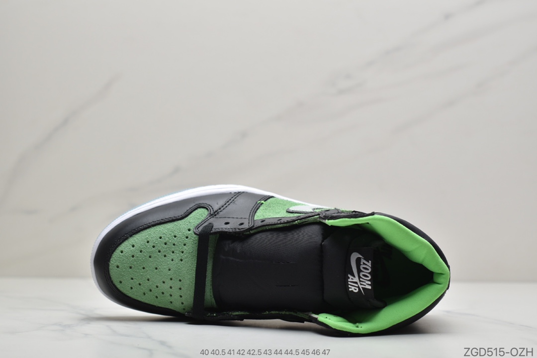 290 公司级Air Jordan 1 HI ZOOM AIR 黑绿 货号：CK6637-002