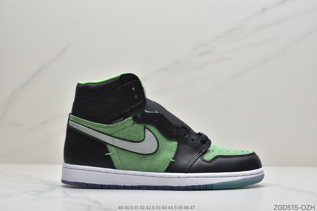 290 公司级Air Jordan 1 HI ZOOM AIR 黑绿 货号：CK6637-002