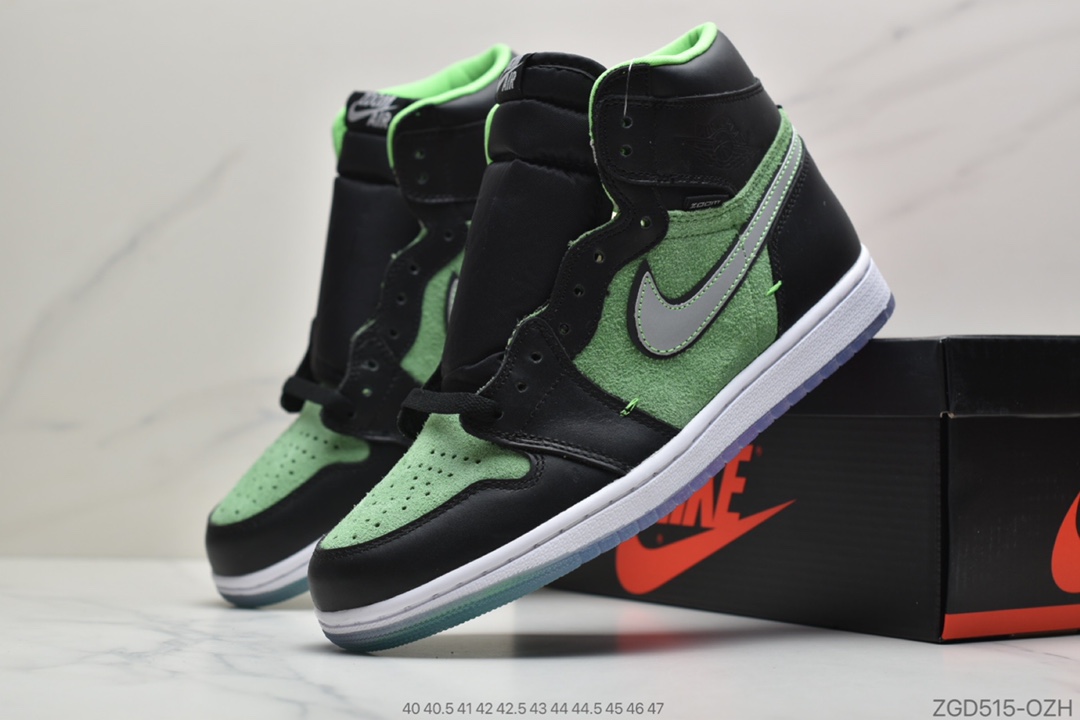 290 公司级Air Jordan 1 HI ZOOM AIR 黑绿 货号：CK6637-002