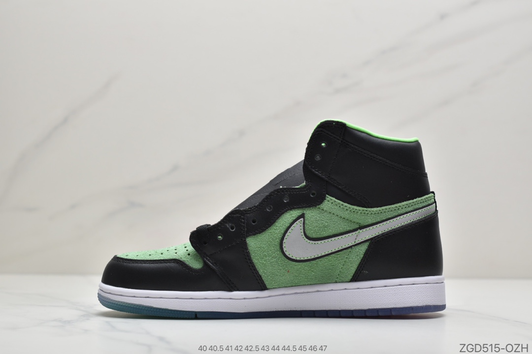 290 公司级Air Jordan 1 HI ZOOM AIR 黑绿 货号：CK6637-002
