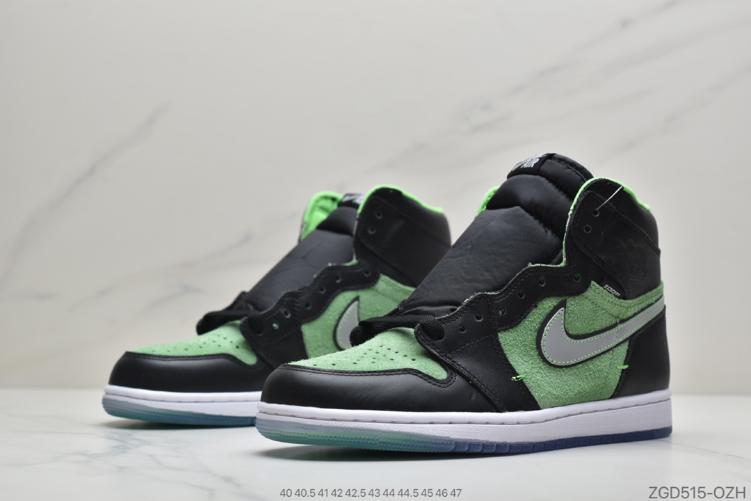 290 公司级Air Jordan 1 HI ZOOM AIR 黑绿 货号：CK6637-002