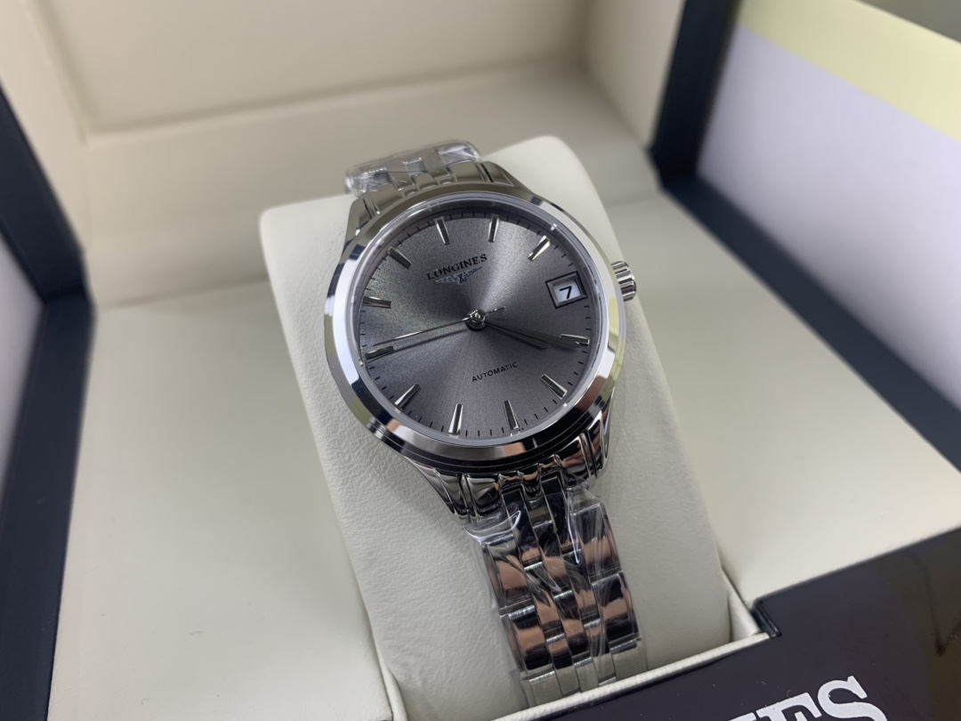 Longines 皇家 浪琴军旗系列灰色表盘女表