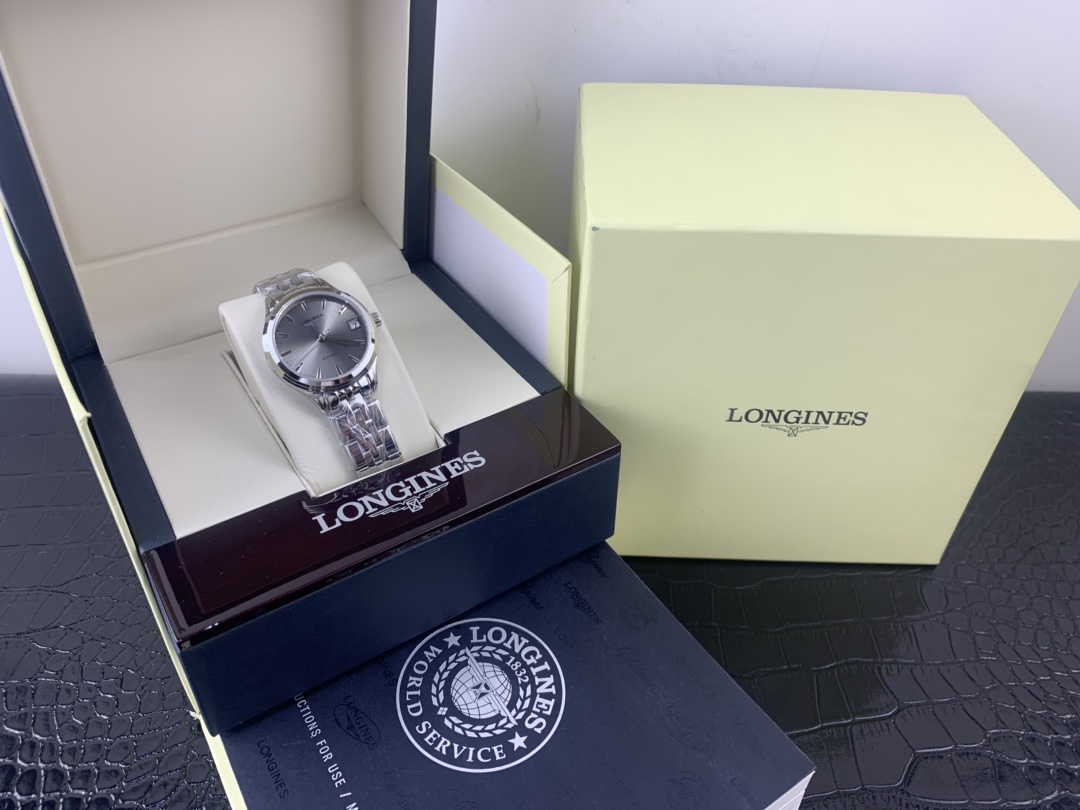 Longines 皇家 浪琴军旗系列灰色表盘女表