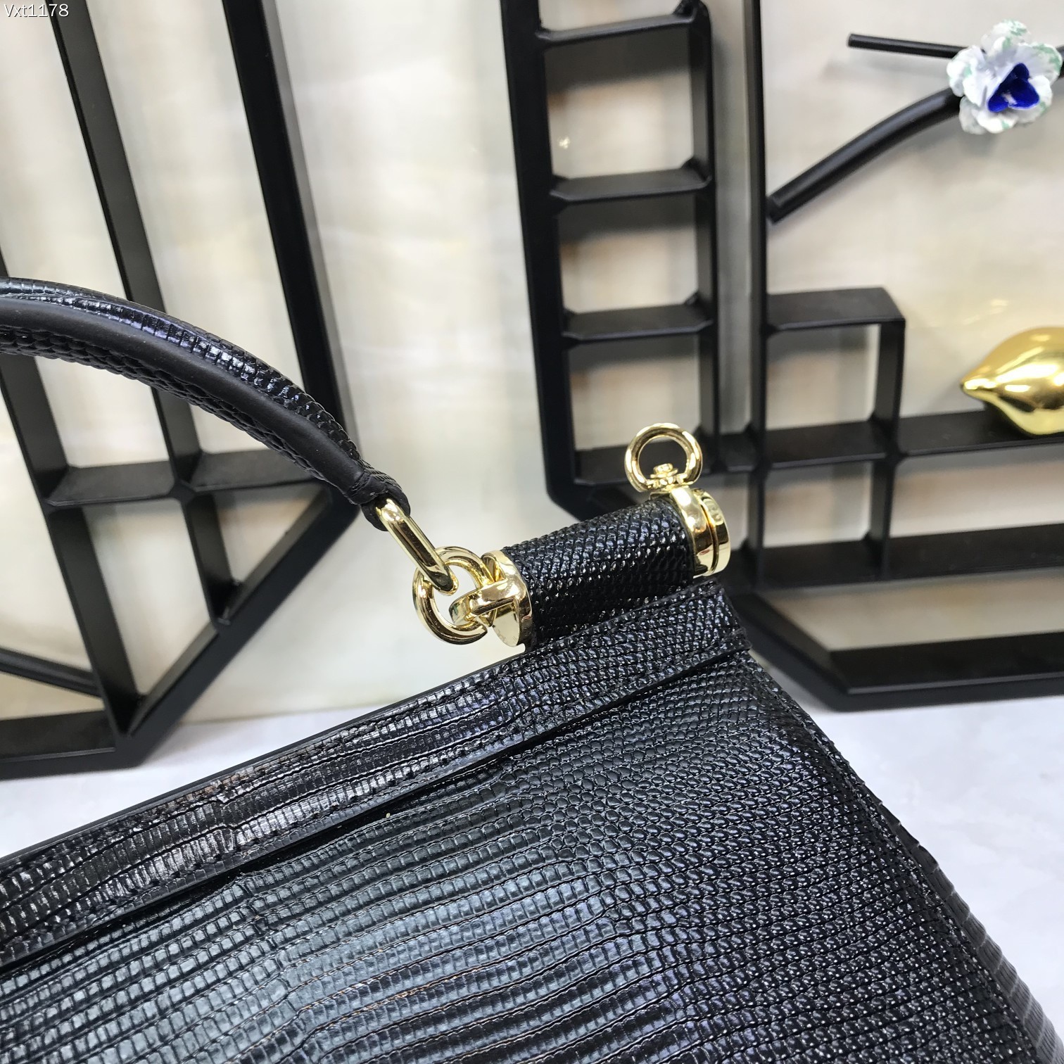 小号Dolce&Gabbana杜嘉班纳彩钻蜥蜴纹斜挎小包原单完美袋形进口头层蜥蜴纹牛皮定制真空高电镀五金