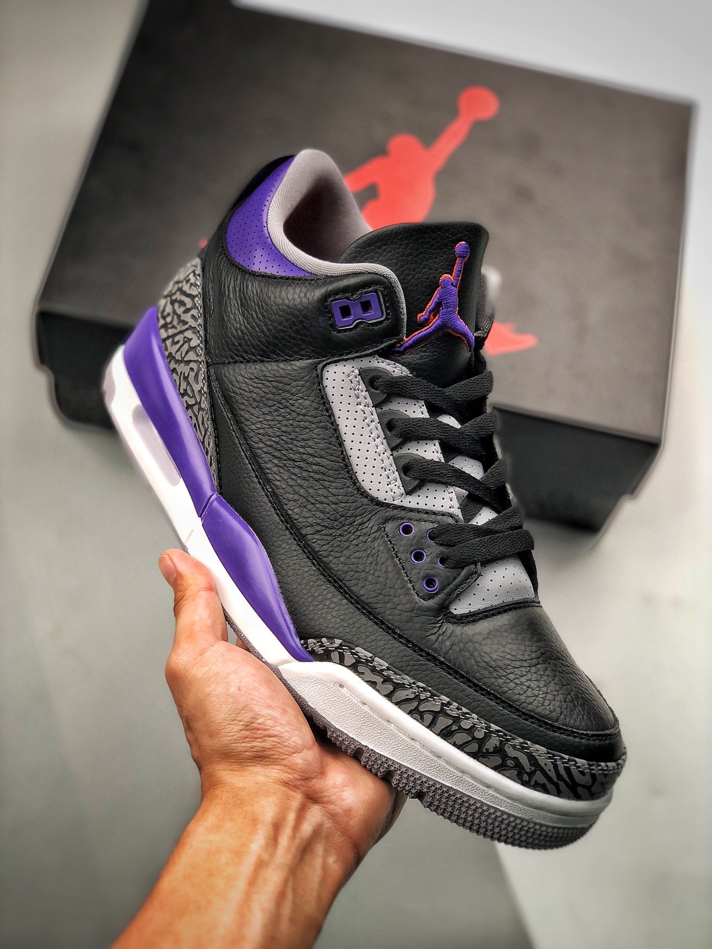 380 莞产纯原 大厂纯原出品 Air Jordan 3 ”Court Purple” 黑紫葡萄