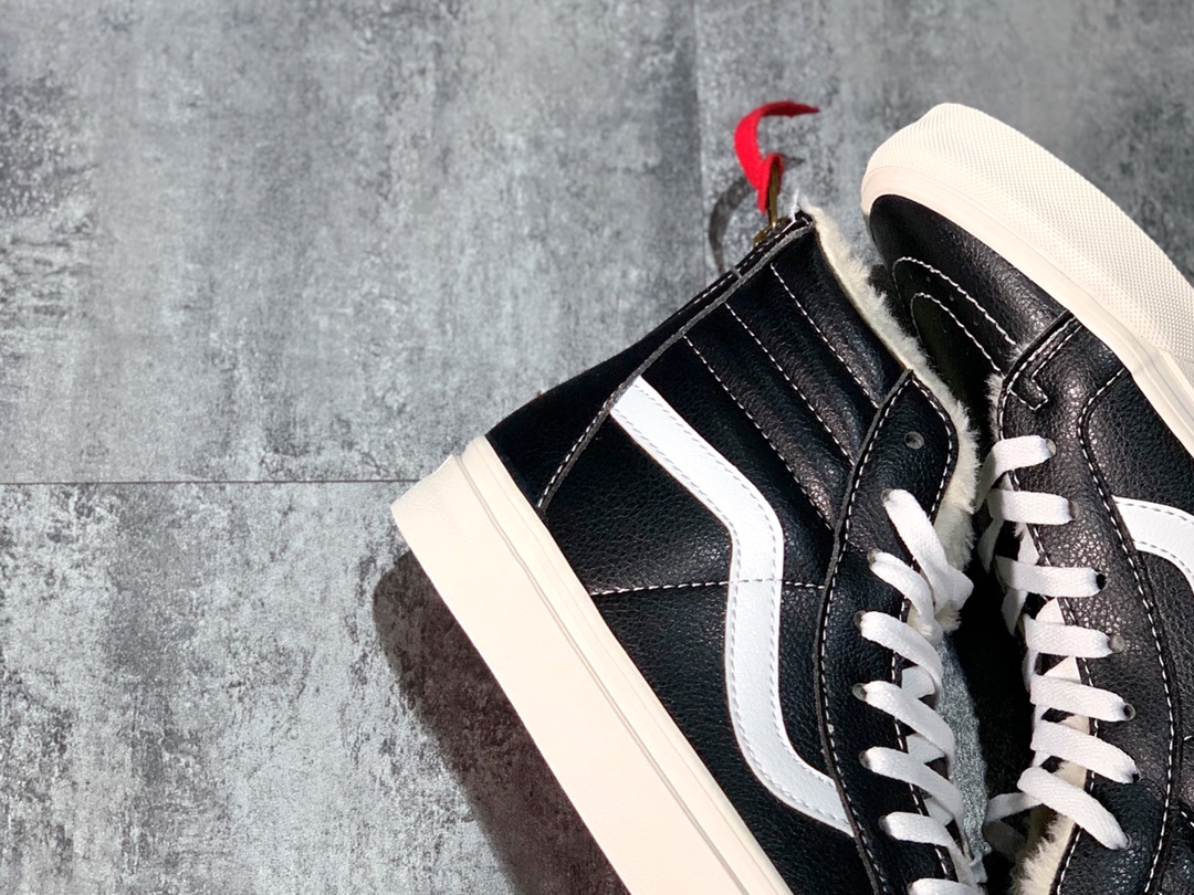 150 Vans SK8-Hi Zip 加绒皮拉链 2020秋冬新款 韩版高帮皮面硫化板鞋