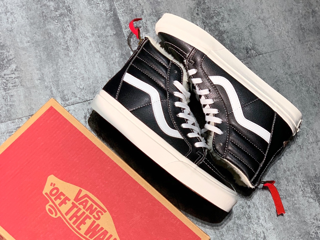 150 Vans SK8-Hi Zip 加绒皮拉链 2020秋冬新款 韩版高帮皮面硫化板鞋