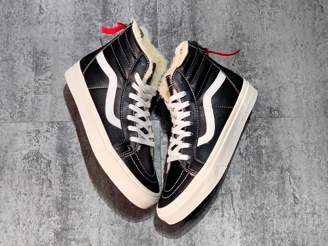 150 Vans SK8-Hi Zip 加绒皮拉链 2020秋冬新款 韩版高帮皮面硫化板鞋