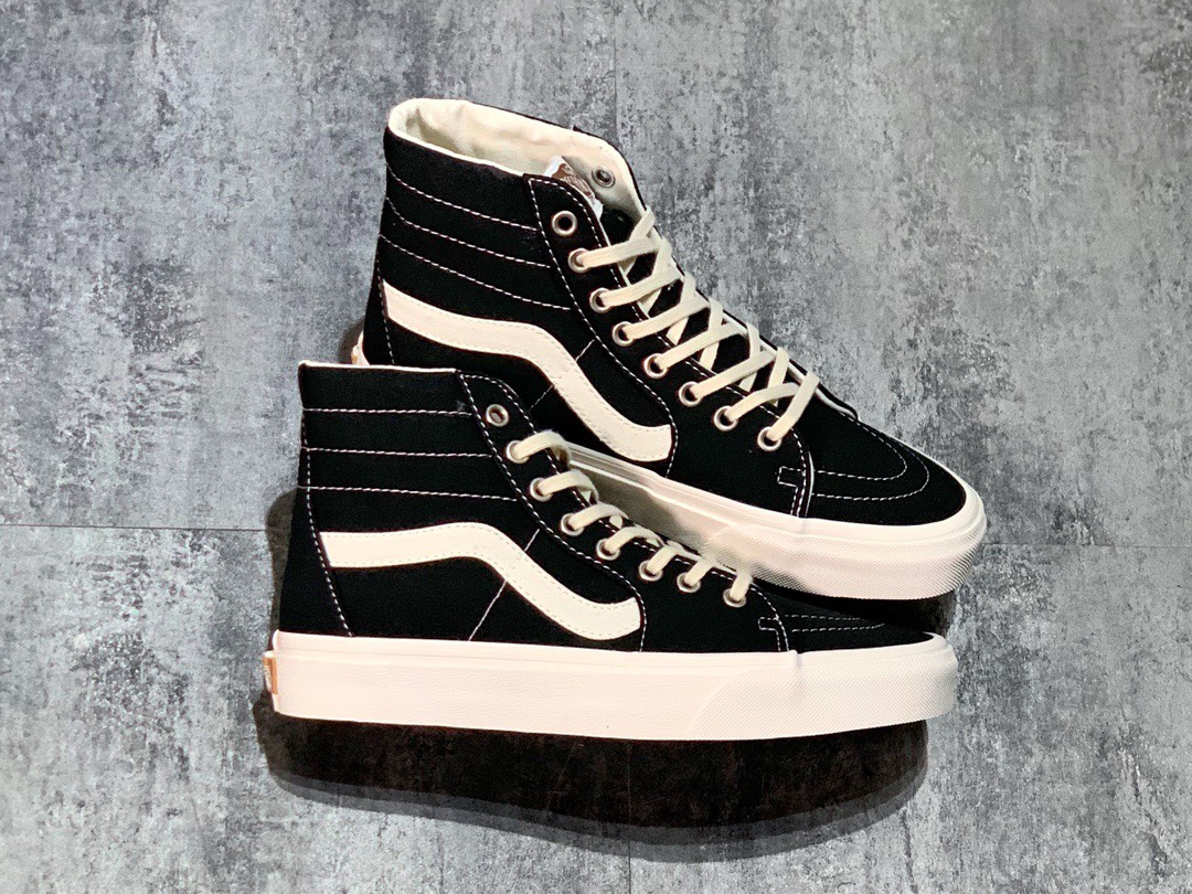 160 VANS SK8-SK8 Hi 2021新款抢先穿  黑色高低帮滑板鞋经典款必入