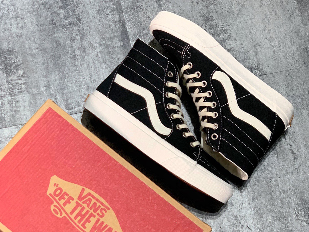 160 VANS SK8-SK8 Hi 2021新款抢先穿  黑色高低帮滑板鞋经典款必入