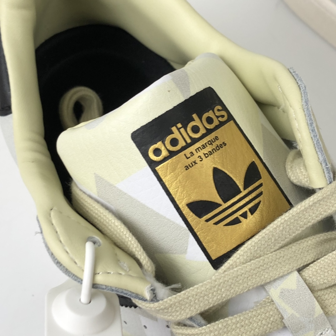 160 Adidas Originals Superstar”Spor Ayakkab”阿迪达斯三叶草“皮革棱形绿迷彩黑金LOGO”贝壳头经典百搭休闲运动板鞋 FW4392