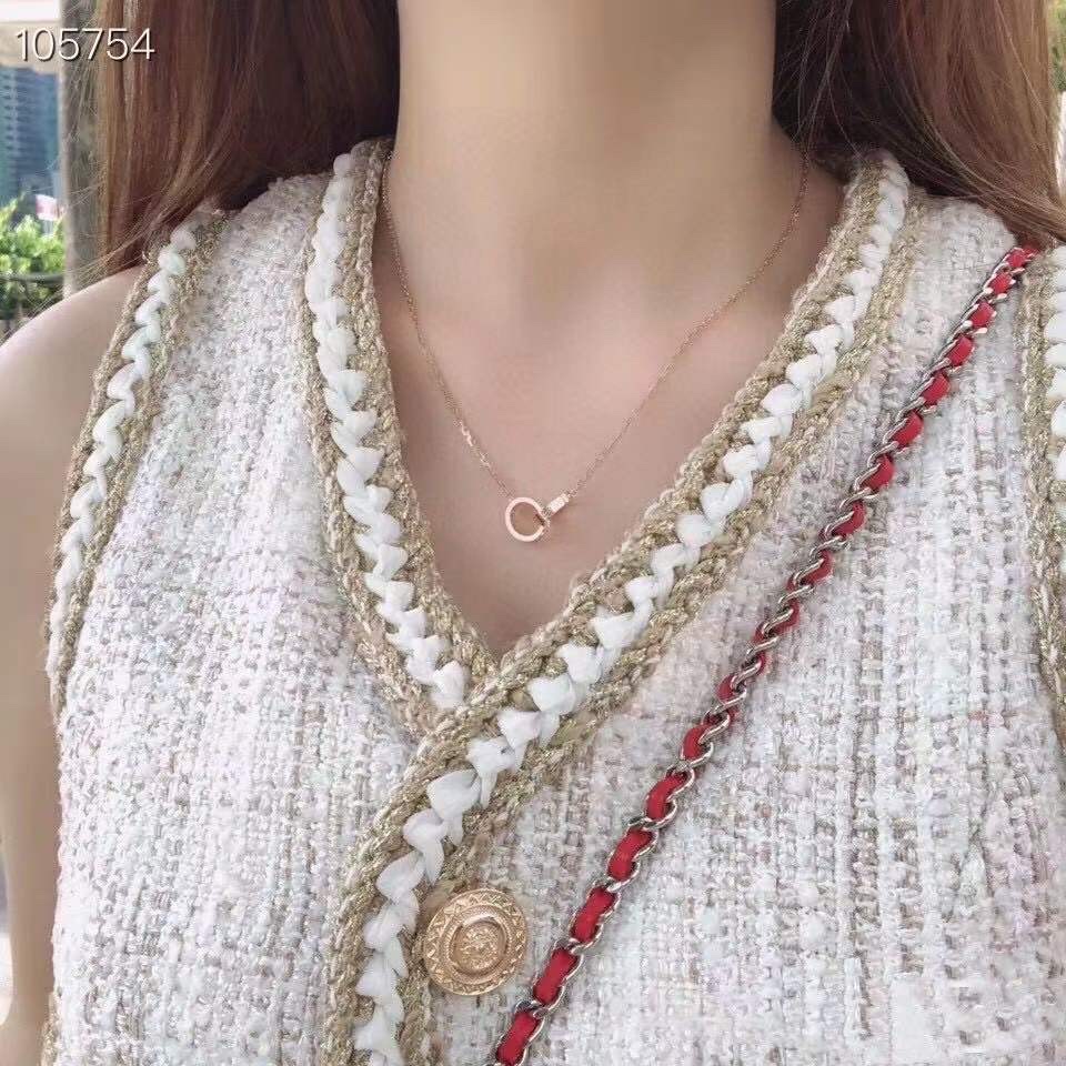 Cartier 卡家 LOVE满钻螺丝双环 锁骨项链