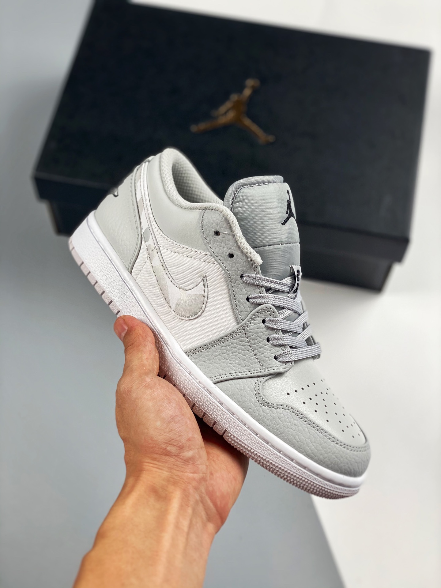 Air Jordan 1 low camuflaje gris blanco, nuevo color sincronizado oficial, producto de nivel original #rechazo suela com…