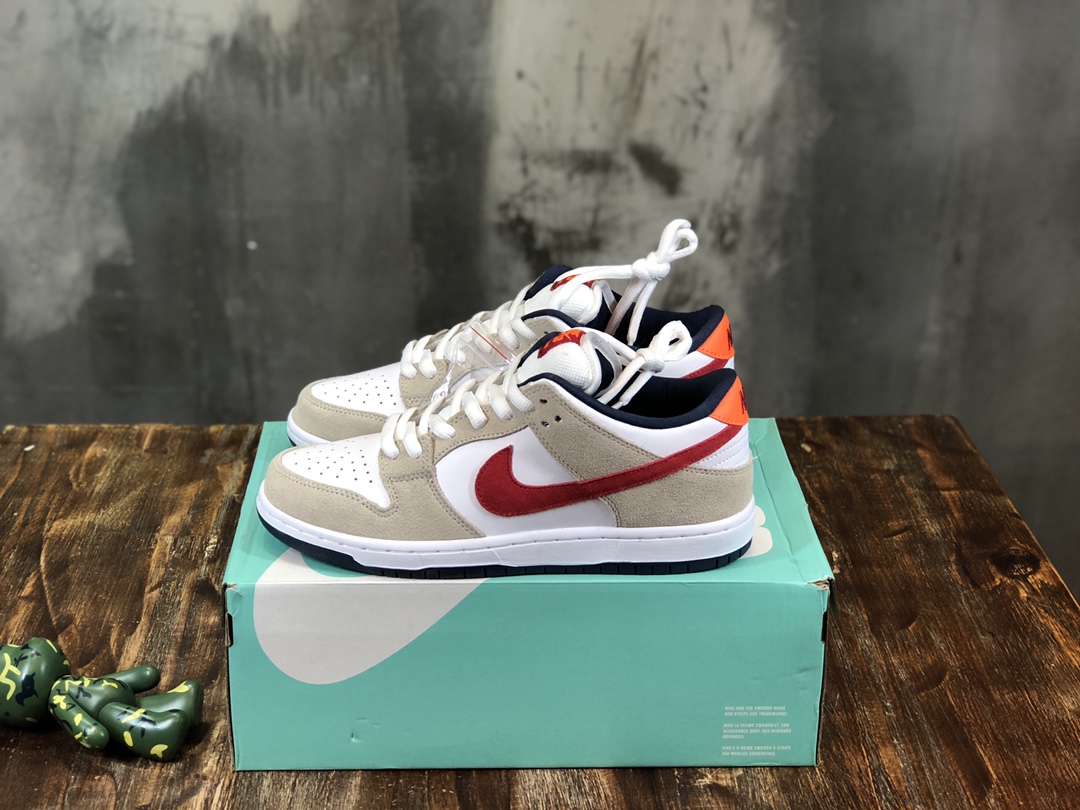 nike dunk low pro sb white varsity crimson