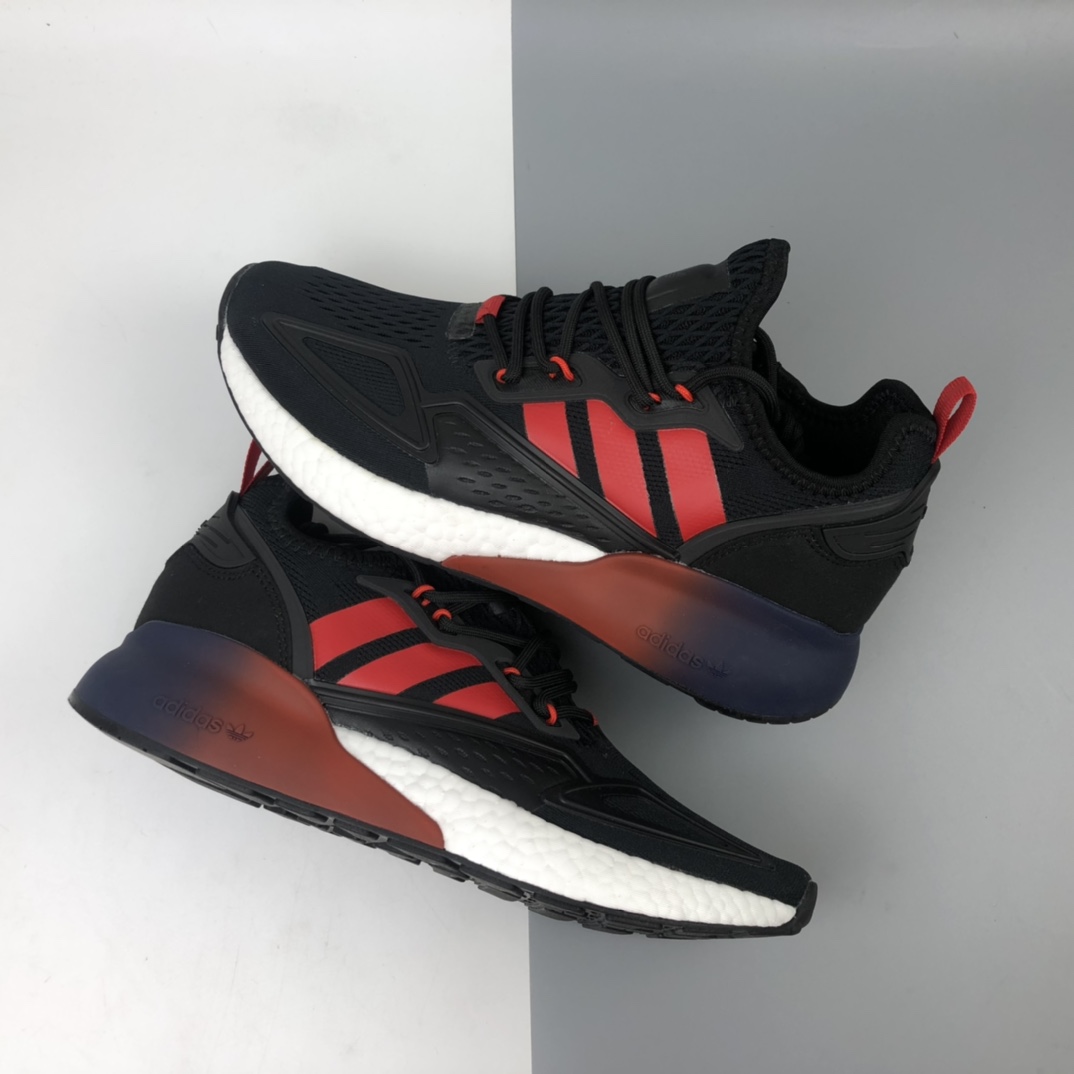 180 Adidas ZX 2K 4D 阿迪达斯网纱针织呼吸面套脚休闲运动慢跑鞋 FZ3322
