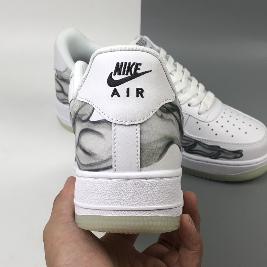 220 Nike Air Force 1 ”Skeleton” 骨骼 AF1 万圣节骨头 夜光空军一号低帮板鞋 BQ7541-100