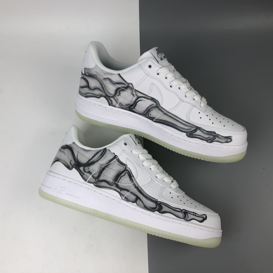 220 Nike Air Force 1 ”Skeleton” 骨骼 AF1 万圣节骨头 夜光空军一号低帮板鞋 BQ7541-100