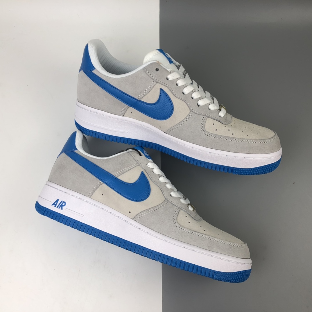 220 Nike Air Force 1 Low 灰白蓝 空军一号低帮百搭休闲运动板鞋 CN0844-001