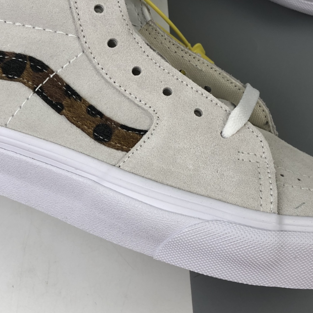 160 Vans Sk8-Mid 豹纹仿皮毛高质感中帮休闲麂皮板鞋 VN0A3WM3033
