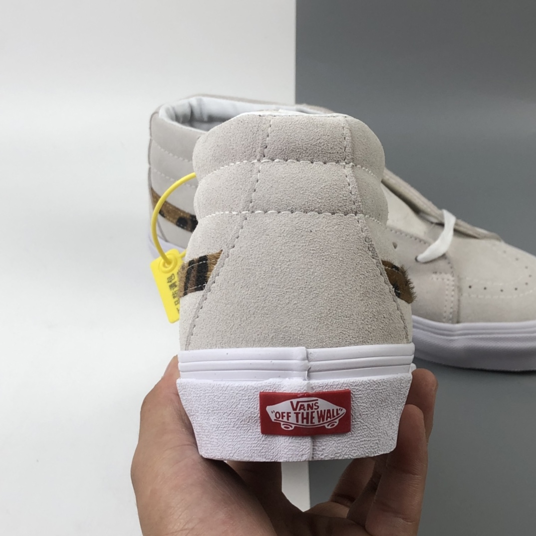 160 Vans Sk8-Mid 豹纹仿皮毛高质感中帮休闲麂皮板鞋 VN0A3WM3033