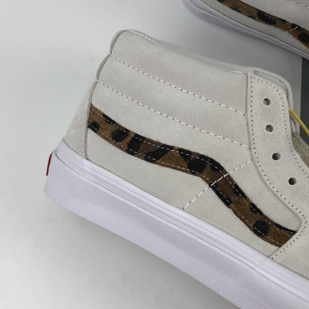 160 Vans Sk8-Mid 豹纹仿皮毛高质感中帮休闲麂皮板鞋 VN0A3WM3033