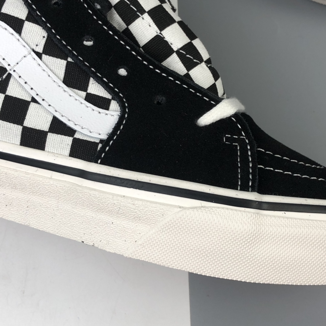 160 加绒款 Vans Sk8-Mid 经典棋盘格高帮邦休闲板鞋 VN0A4BVYX13
