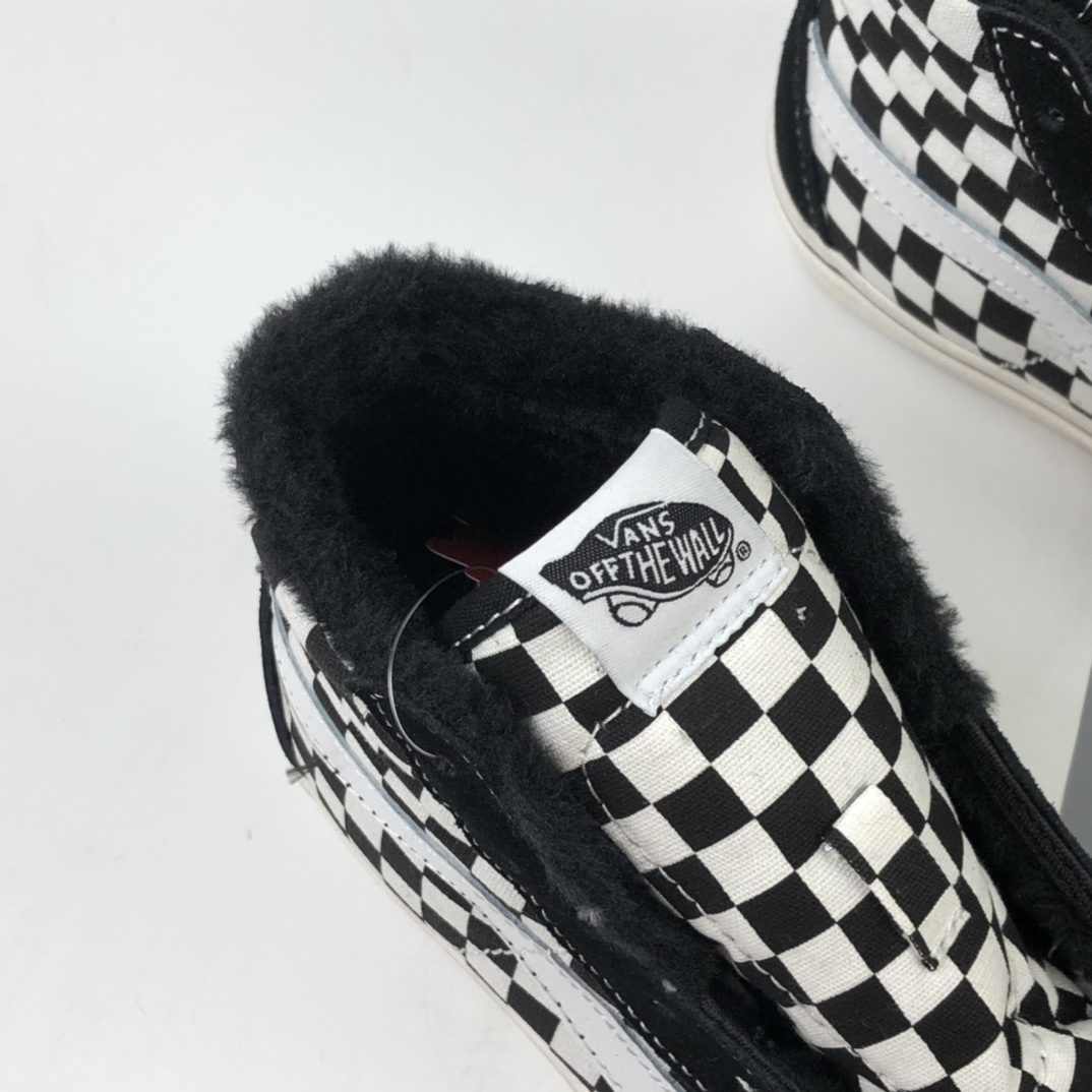 160 加绒款 Vans Sk8-Mid 经典棋盘格高帮邦休闲板鞋 VN0A4BVYX13