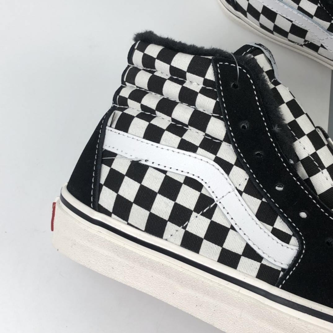 160 加绒款 Vans Sk8-Mid 经典棋盘格高帮邦休闲板鞋 VN0A4BVYX13