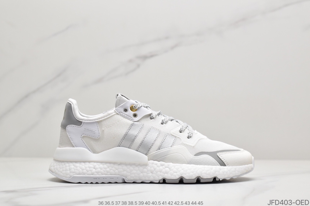 170 公司级阿迪达斯 Adidas Nite Jogger 2019 Boost 碳黑三叶草 联名夜行者FW6145