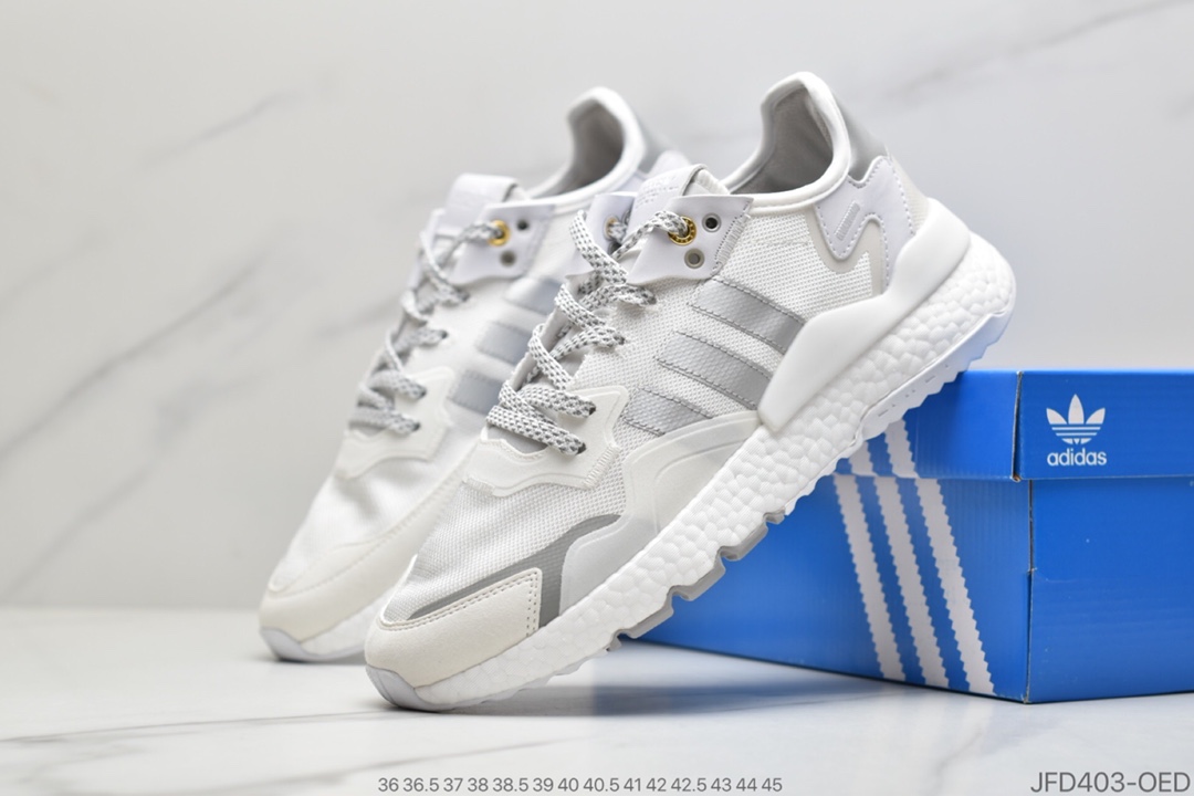 170 公司级阿迪达斯 Adidas Nite Jogger 2019 Boost 碳黑三叶草 联名夜行者FW6145