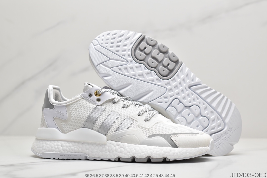 170 公司级阿迪达斯 Adidas Nite Jogger 2019 Boost 碳黑三叶草 联名夜行者FW6145