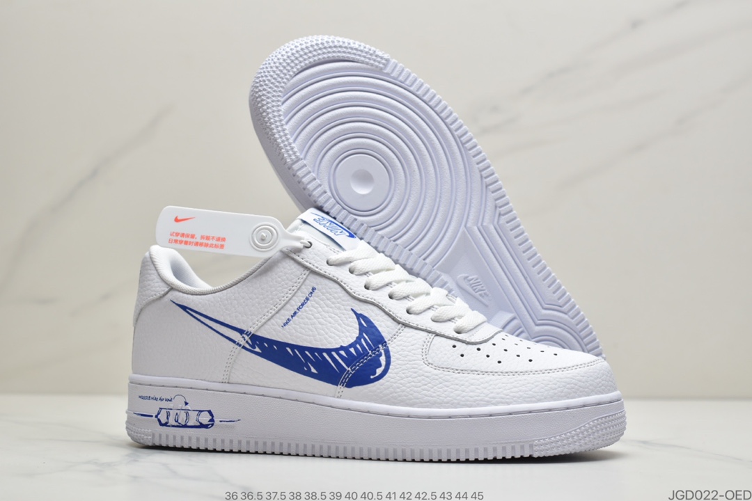180 公司级耐克AIR FORCE 1 SCHEMATIC 'WHITE/BLACK' Sketch 二次元涂鸦黑白鞋款CW7581-101