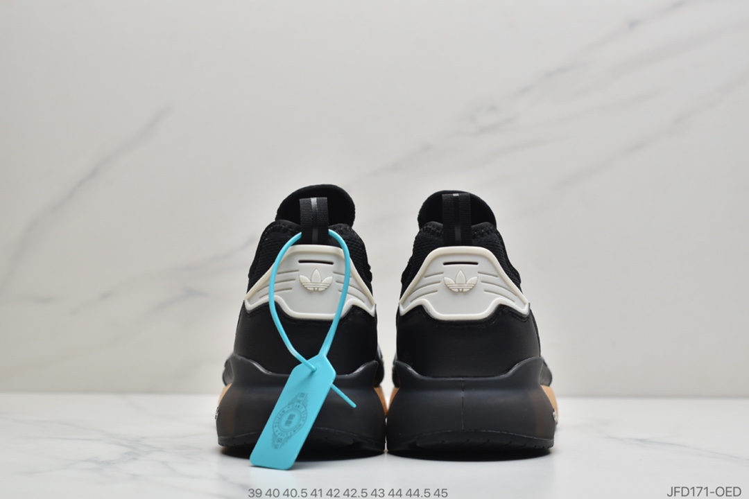 170 公司级阿迪达斯Adidas Originals ZX 2K Boost 全新爆米花缓震休闲运动跑鞋CQ2768