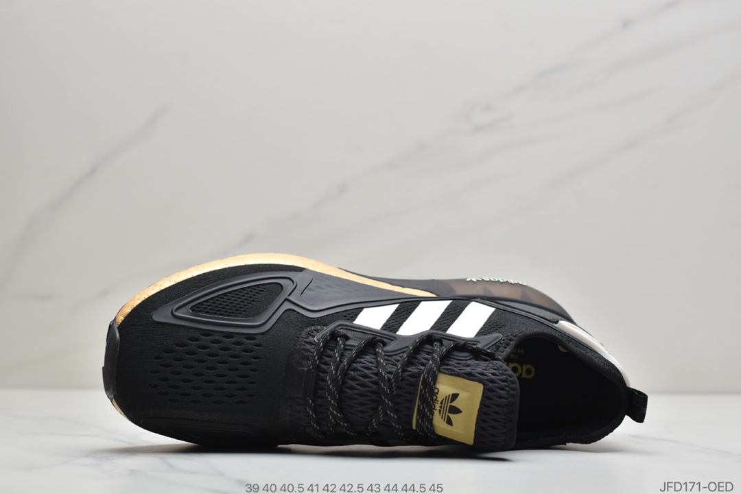 170 公司级阿迪达斯Adidas Originals ZX 2K Boost 全新爆米花缓震休闲运动跑鞋CQ2768