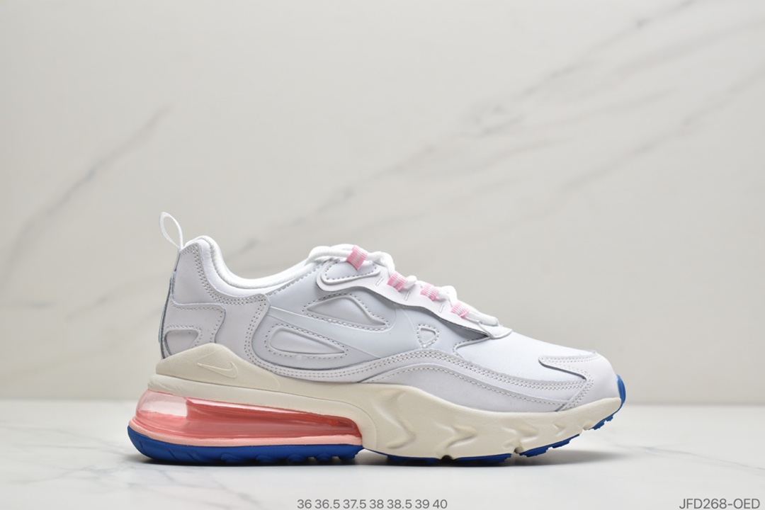 170 公司级耐克Air Max 270 React 机能皮面半气垫跑步鞋AO4971-103
