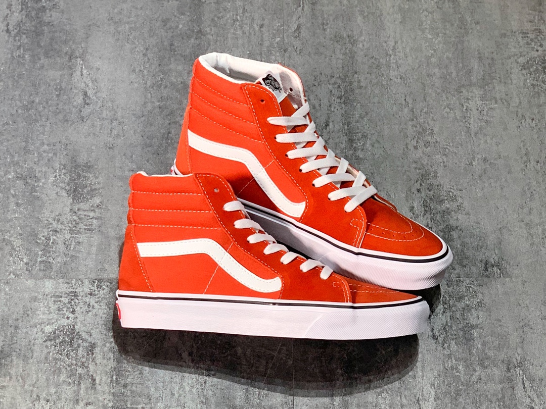 160 Vans SK8-Hi 新款脏橘经典高帮帆布鞋VN0A4U3CWK8