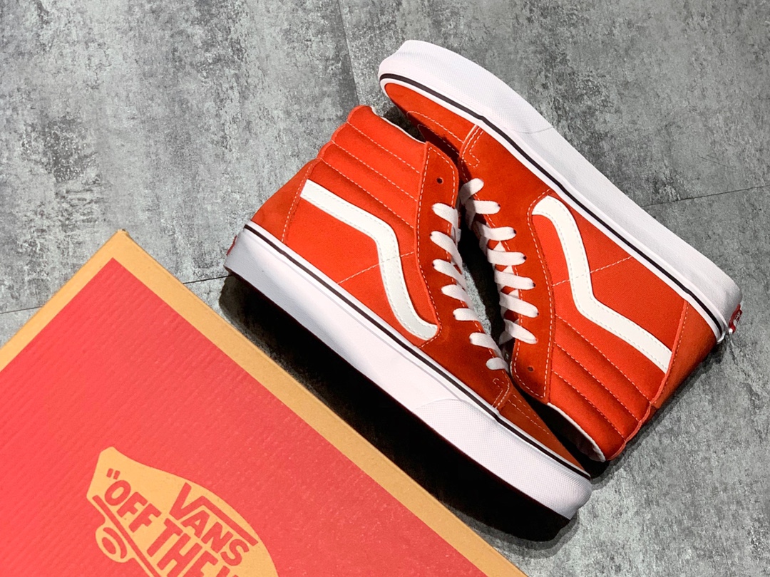 160 Vans SK8-Hi 新款脏橘经典高帮帆布鞋VN0A4U3CWK8