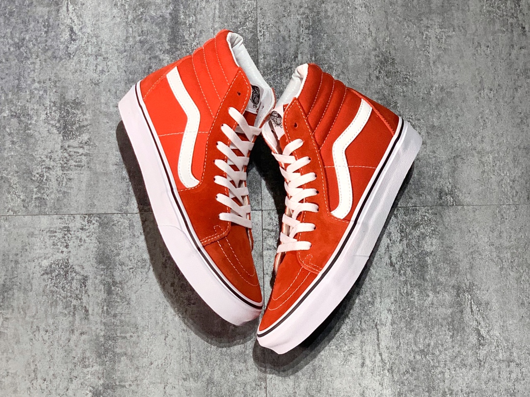 160 Vans SK8-Hi 新款脏橘经典高帮帆布鞋VN0A4U3CWK8