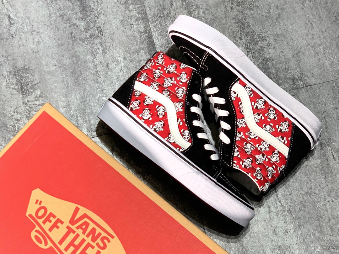 160 2020新款 熊猫新款 Vans SK8-Hi 中国红熊猫 周扬青同款