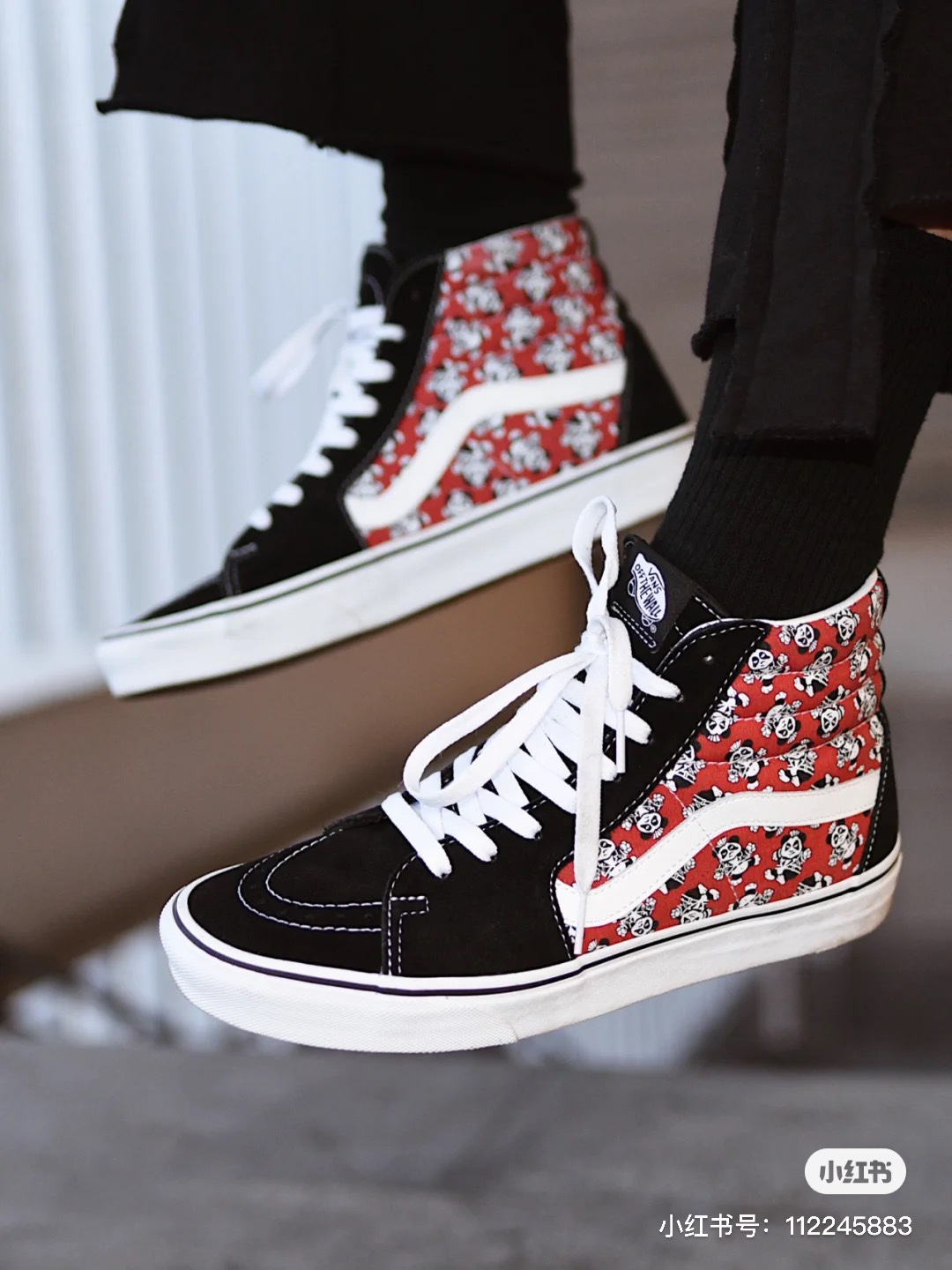 素材分享#  Vans SK8-Hi 熊猫红