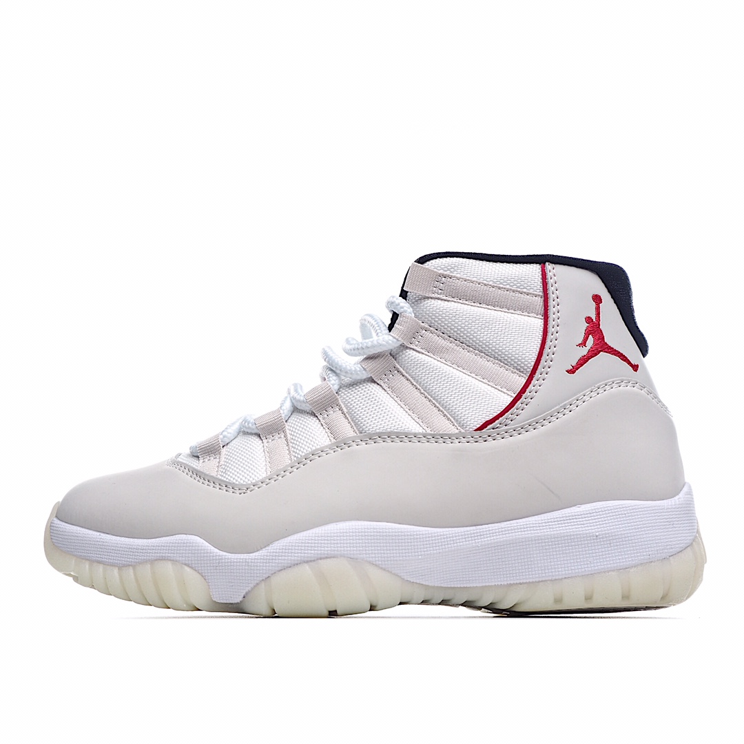 I0 Air Jordan 11 Platinum Tint AJ11 乔11铂金白红 兔八哥 真标 真碳纤 篮球鞋 37 F5 37-016 头层真标真碳
