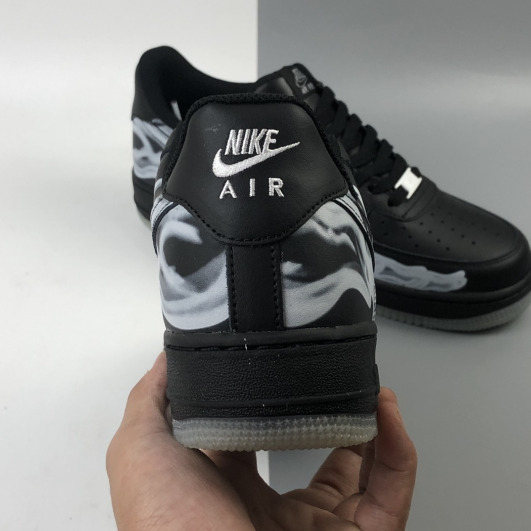 220 Nike Air Force 1 ”Skeleton” 骨骼 AF1 万圣节骨头 夜光空军一号低帮板鞋 BQ7541-001