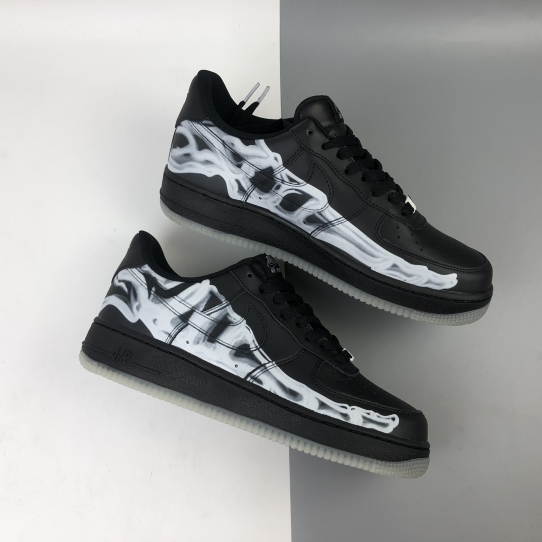 220 Nike Air Force 1 ”Skeleton” 骨骼 AF1 万圣节骨头 夜光空军一号低帮板鞋 BQ7541-001