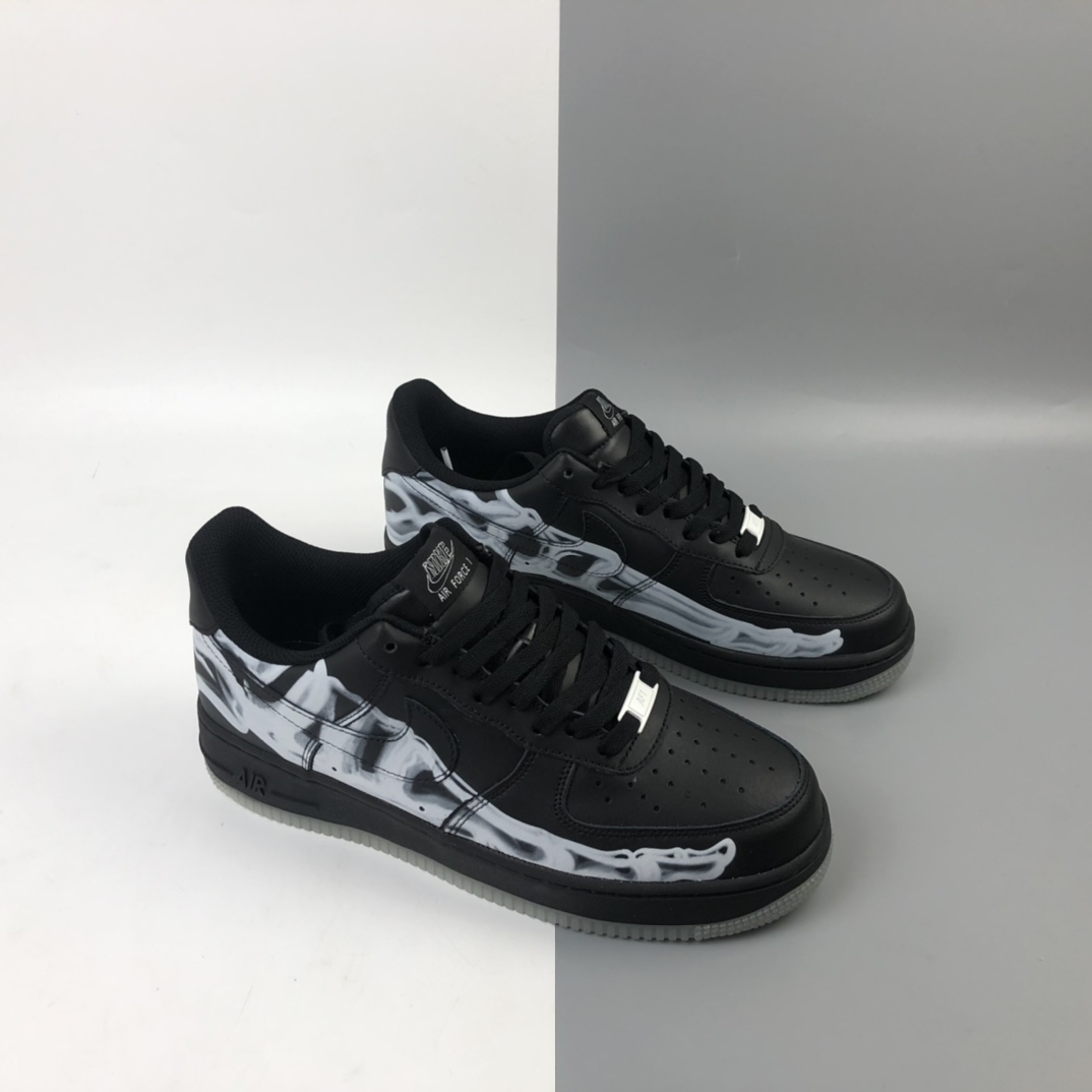 220 Nike Air Force 1 ”Skeleton” 骨骼 AF1 万圣节骨头 夜光空军一号低帮板鞋 BQ7541-001