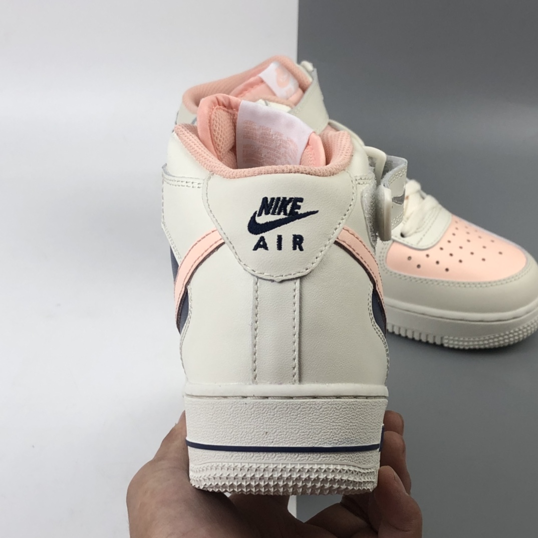 220  Nike Air Force 1 Mid“中邦粉”空军一号中帮运动休闲板鞋 315123-128