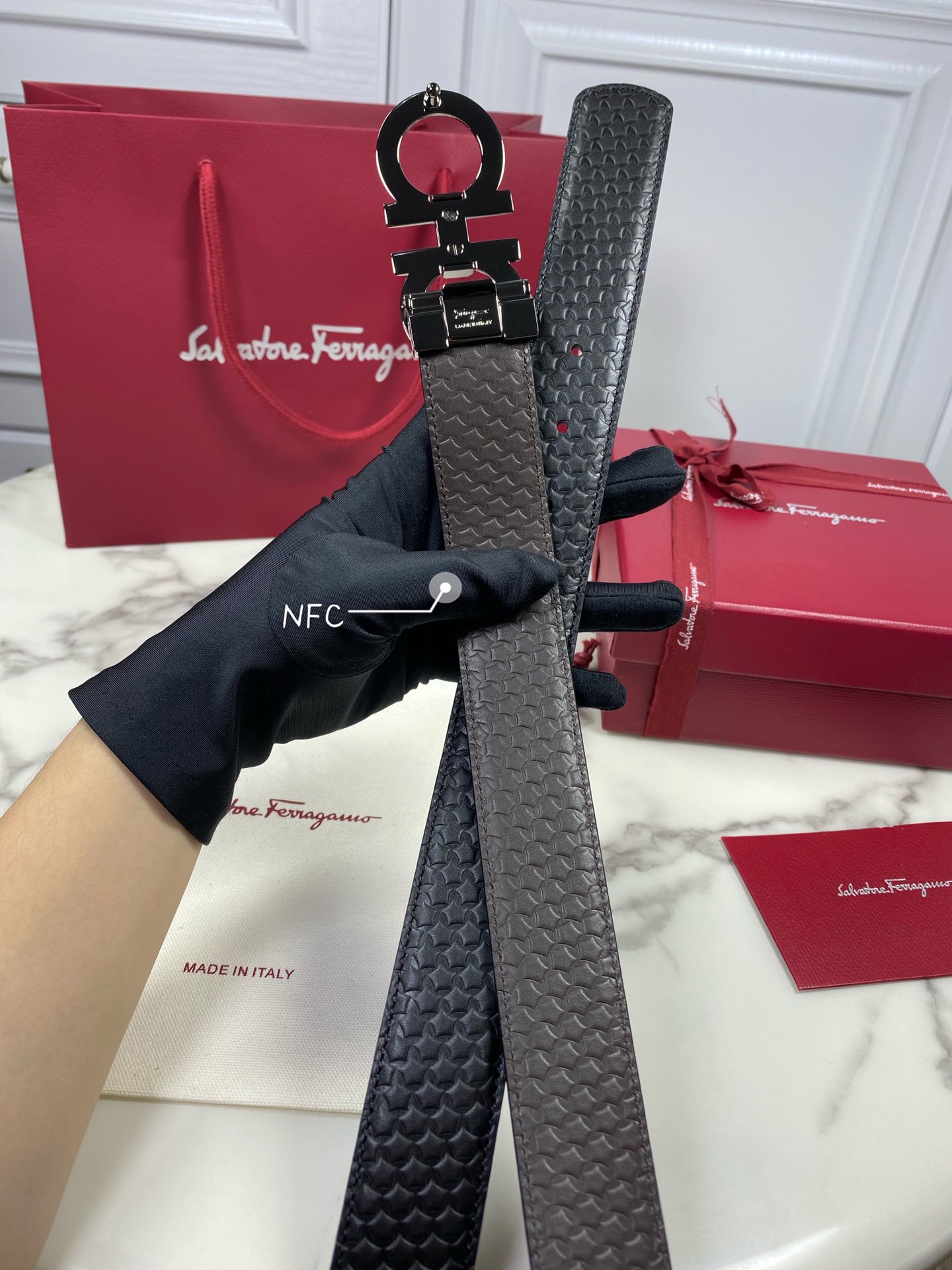 Ferragamo Haute Couture Luxury Atelier Designer Belt Tie Accessories 6